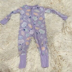 Little Sleepies Lavender Seashell Kids Footie
